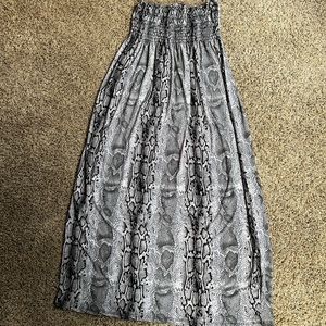 Strapless maxi dress, snakeskin size medium